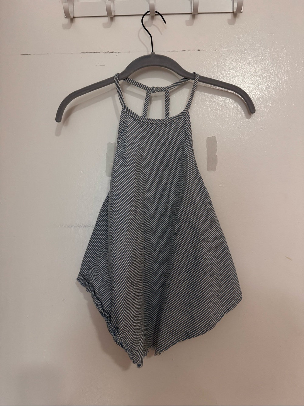 BDG Navy and White Striped Halter Swing Tank
